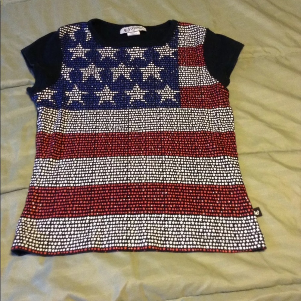 Girls Self Esteem Patriotic Shirt Size L